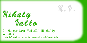 mihaly vallo business card